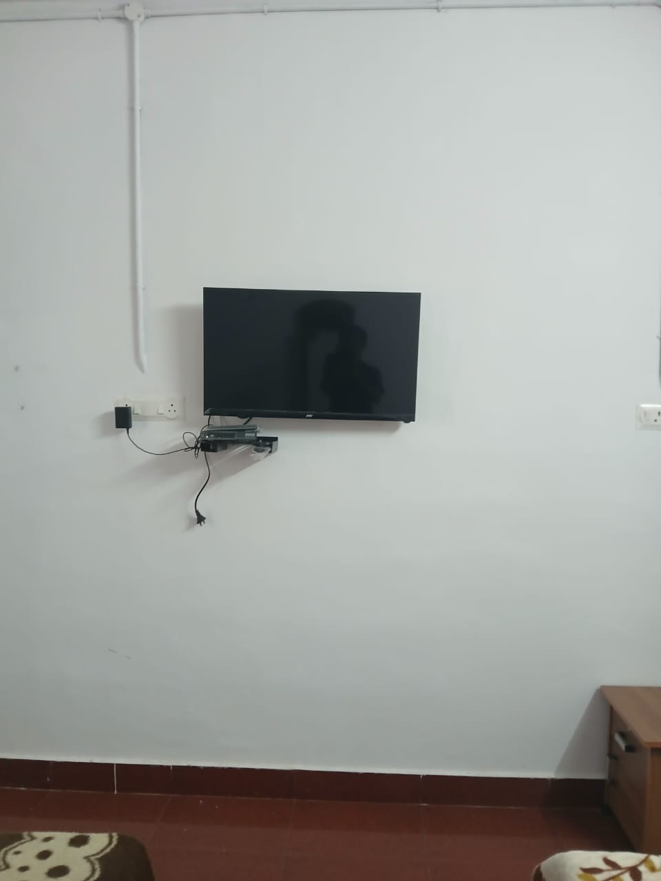 Television and wall